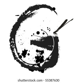 Black grunge type g