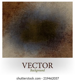 black grunge vector background with brown grungy border and vintage texture design