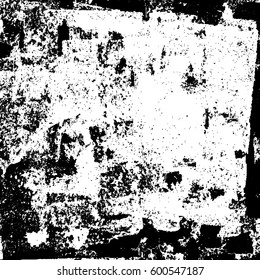 Black grunge vector background. Distressed overlay texture