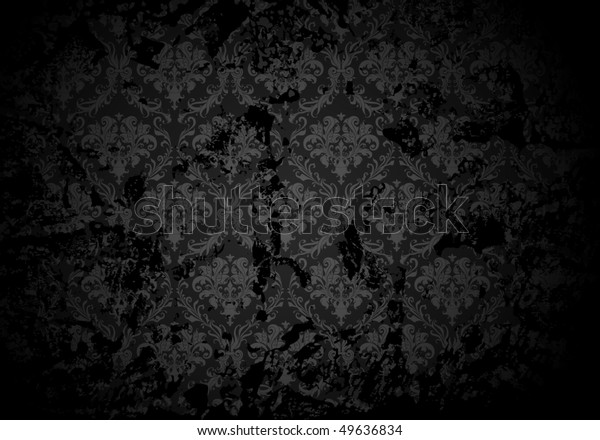 Black Grunge Wallpaper Pattern Vector Stock Vector Royalty Free 49636834