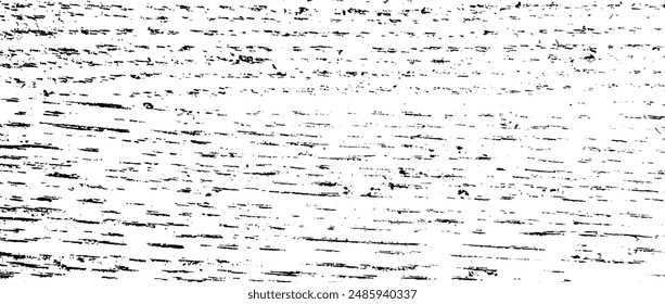 Black grunge wood texture. Grainy wooden overlay background. Distressed bark surface with dust, sand, particles, specks, speckles. Rough dirty stump backdrop of floor, fence. Vector