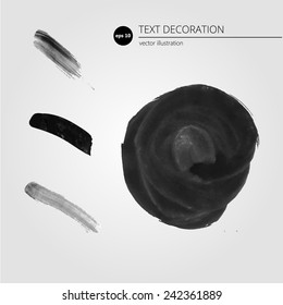 Black grungy abstract hand-painted brush strokes