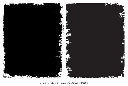 Black grungy backgrounds. Grunge frames.