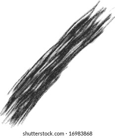 black grungy brush stroke on white background