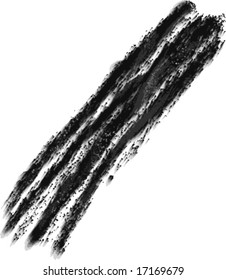 black grungy brush stroke on white background