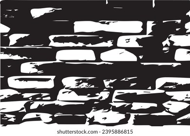 black grungy cracked texture of rough weathered wall, vector illustration background texture