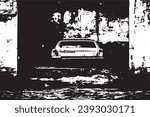 black grungy texture vector illustration, black and white texture for background
