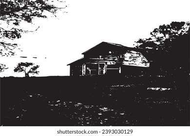 black grungy texture vector illustration, black and white texture for background
