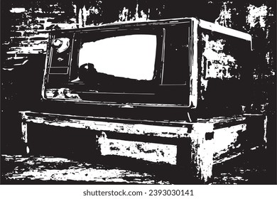 ilustración vectorial de textura gruesa negra, textura en blanco y negro para fondo
