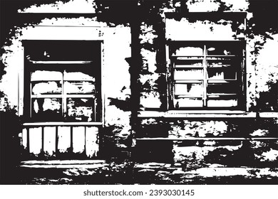 black grungy texture vector illustration, black and white texture for background
