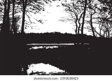 black grungy texture vector illustration, black and white texture for background
