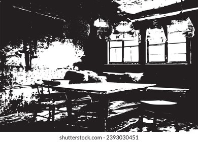 black grungy texture vector illustration, black and white texture for background
