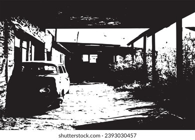 black grungy texture vector illustration, black and white texture for background
