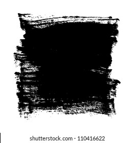 Black grungy vector abstract hand-painted background