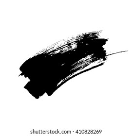 Black grungy vector abstract hand-painted background. 