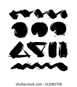 Black grungy vector abstract hand-painted background. Grunge Brush Stroke. Modern Textured Brush Stroke