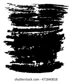  black grungy vector abstract hand-painted brush strokes