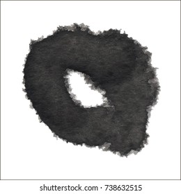 Black grungy vector abstract hand-painted background. Grunge Brush Stroke. Modern Textured Brush Stroke