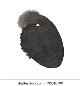 Black grungy vector abstract hand-painted background. Grunge Brush Stroke. Modern Textured Brush Stroke