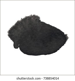 Black grungy vector abstract hand-painted background. Grunge Brush Stroke. Modern Textured Brush Stroke
