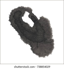 Black grungy vector abstract hand-painted background. Grunge Brush Stroke. Modern Textured Brush Stroke