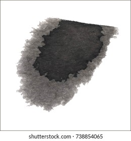 Black grungy vector abstract hand-painted background. Grunge Brush Stroke. Modern Textured Brush Stroke