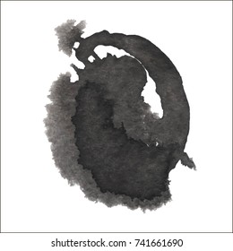 Black grungy vector abstract hand-painted background. Grunge Brush Stroke. Modern Textured Brush Stroke