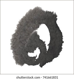 Black grungy vector abstract hand-painted background. Grunge Brush Stroke. Modern Textured Brush Stroke