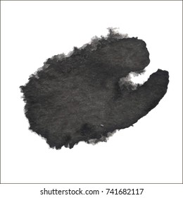 Black grungy vector abstract hand-painted background. Grunge Brush Stroke. Modern Textured Brush Stroke