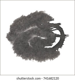 Black grungy vector abstract hand-painted background. Grunge Brush Stroke. Modern Textured Brush Stroke