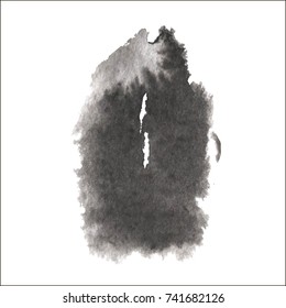 Black grungy vector abstract hand-painted background. Grunge Brush Stroke. Modern Textured Brush Stroke