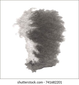 Black grungy vector abstract hand-painted background. Grunge Brush Stroke. Modern Textured Brush Stroke