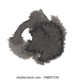 Black grungy vector abstract hand-painted background. Grunge Brush Stroke. Modern Textured Brush Stroke