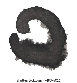 Black grungy vector abstract hand-painted background. Grunge Brush Stroke. Modern Textured Brush Stroke