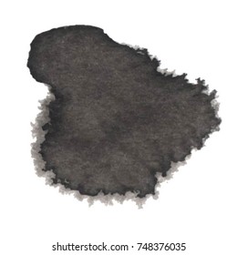 Black grungy vector abstract hand-painted background. Grunge Brush Stroke. Modern Textured Brush Stroke