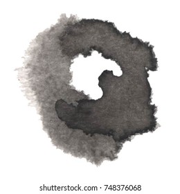 Black grungy vector abstract hand-painted background. Grunge Brush Stroke. Modern Textured Brush Stroke