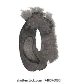 Black grungy vector abstract hand-painted background. Grunge Brush Stroke. Modern Textured Brush Stroke
