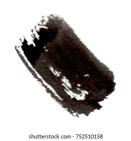 Black grungy vector abstract hand-painted background. Grunge Brush Stroke. Modern Textured Brush Stroke