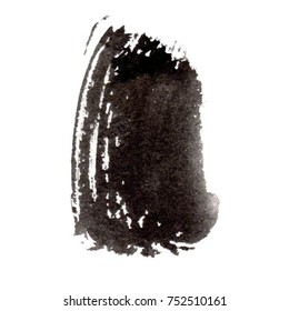 Black grungy vector abstract hand-painted background. Grunge Brush Stroke. Modern Textured Brush Stroke