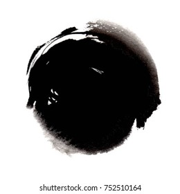 Black grungy vector abstract hand-painted background. Grunge Brush Stroke. Modern Textured Brush Stroke