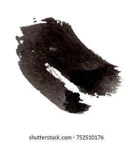 Black grungy vector abstract hand-painted background. Grunge Brush Stroke. Modern Textured Brush Stroke