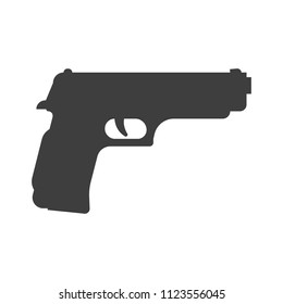 black gun on white background vector art