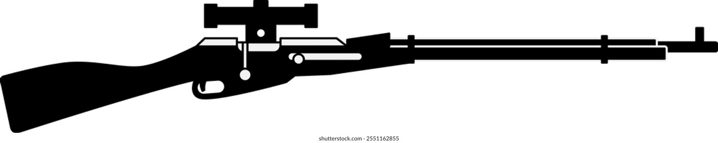 Uma arma preta com um escopo nela