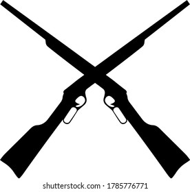 Black Gun Silhouette Weapon Design Vector Stock Vector (Royalty Free ...