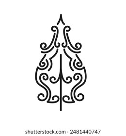 black gunungan wayang logo icon vector concept design template 