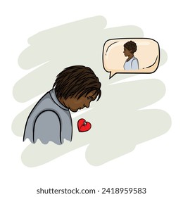 A black guy with a broken heart thinks about his beloved girl
