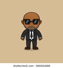 The black guy wearing tuxedo