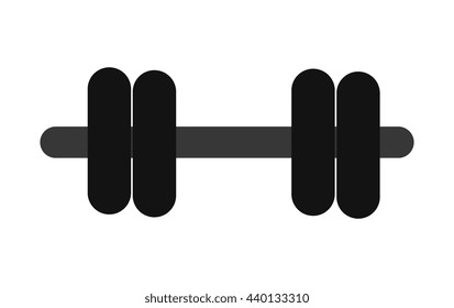 black gym dumbbells front view over isolated background,vector illustration