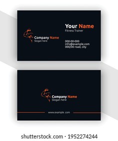 Black GYM Fitness Business Card