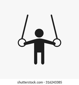 Black gymnastics  icons set. Vector Illustration eps10. 
